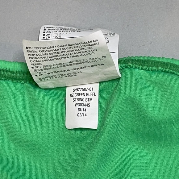 Old Navy Green Ruffle String Bikini size Small - Picture 12 of 12